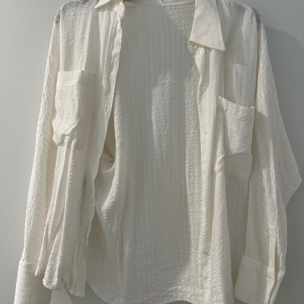 MANGO white button up